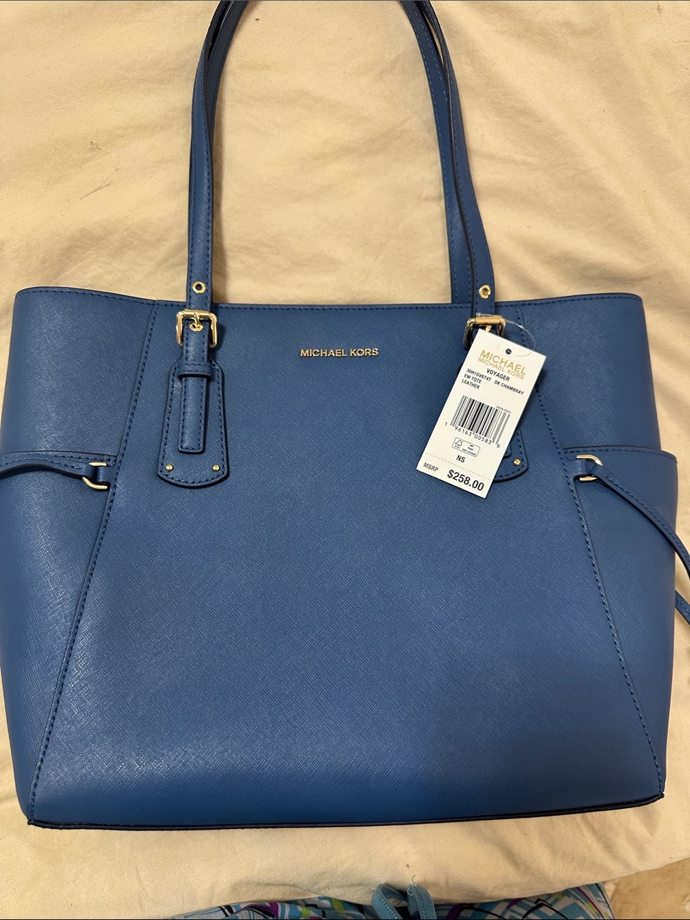 Michael Kors Royal Blue Saffiano Leather Tote
